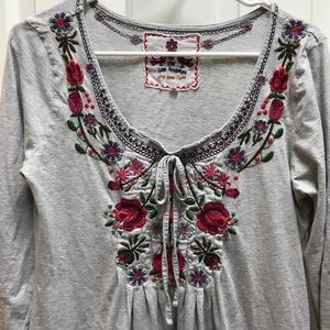 Johnny Was Los Angeles Tunic Top w/Embroidery
